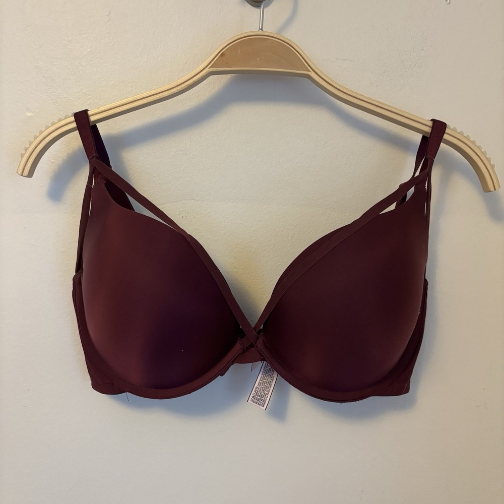 Victorias Secret Push-Up Bra 34DD Maroon‎ Red Sexy